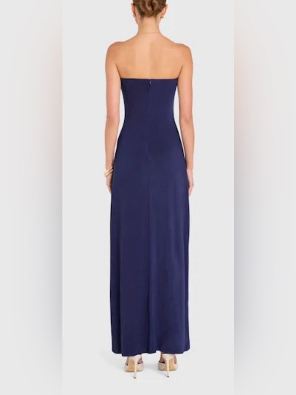Amanda Uprichard Saladana Dress in Navy |Maxi Dress with Sweetheart Cutout - Picture 2 of 7